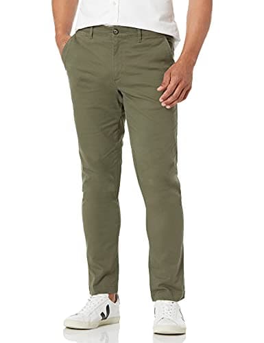Amazon Essentials Men's Skinny-Fit Casual Stretch Chino Trousers, Olive, 36W / 33L
