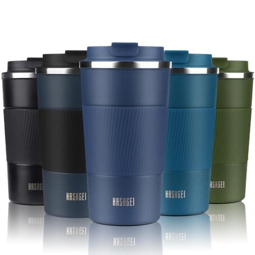 HASAGEI Travel Mug, Insulated Coffee Cup with Leakproof Lid - Vacuum Insulation Stainless Steel for Hot and Cold Water Coffee and Tea 510ml/380ml